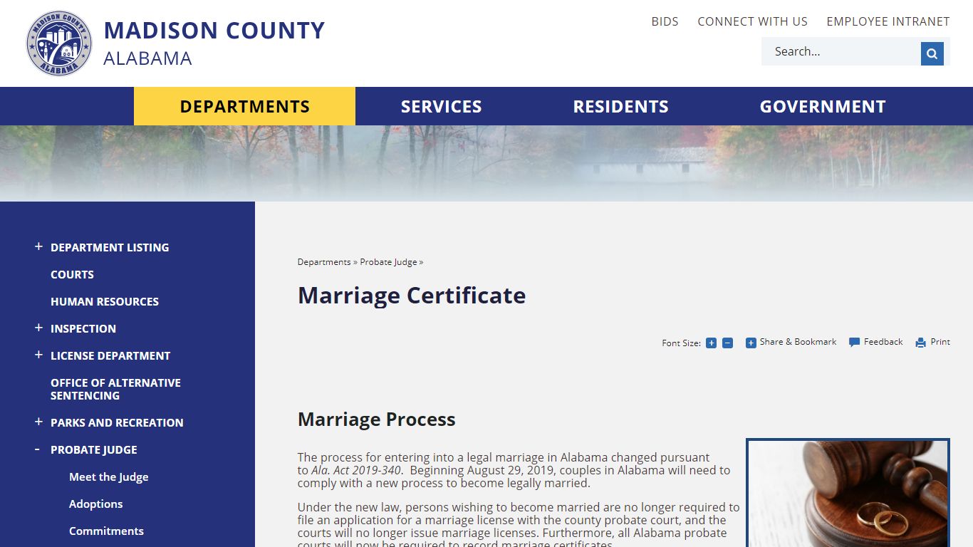 Marriage Certificate | Madison County, AL